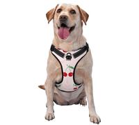 Hoja de Cereza roja Rosada,Arnés para Mascotas, arnés Reflectante Ajustable para Perros,S