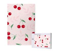 Hoja de Cereza roja Rosada,Rompecabezas de Madera de 1000 Piezas para Adultos y Adolescentes.