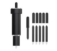 Hoja de corte profundo para Maker 3/4/Maker/Explore 3/4/Air 2/Air/One/Venture, hoja de punta profunda de 60° y carcasa para cortar cuero metálico/auténtico, artesanía/espuma EVA, papel de aluminio