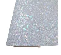 Hoja De Cuero SintéTico Brillante 2 piezas de tela de cuero brillante con base de fieltro a juego con lazos de vinilo de lichi.(1-21X29CM)