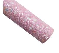Hoja De Cuero SintéTico Brillante 2 piezas de tela de cuero brillante con base de fieltro a juego con lazos de vinilo de lichi.(3-30X134CM)