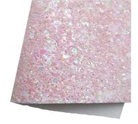 Hoja De Cuero SintéTico Brillante 2 piezas de tela de cuero brillante con base de fieltro a juego con lazos de vinilo de lichi.(7-21X29CM)