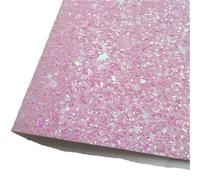 Hoja De Cuero SintéTico Brillante 2 piezas de tela de cuero brillante con base de fieltro a juego con lazos de vinilo de lichi.(3-21X29CM)