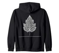 Hoja de Espino Arte Lineal Amante Plantas Sudadera con Capucha