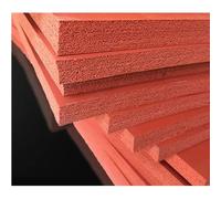 Hoja de espuma de esponja de silicona roja, tablero, suave resistente a altas temperaturas, espesor de junta de sellado 3-20 mm 500x500 mm(500 * 500 * 10mm)