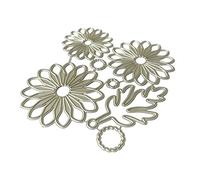 Hoja de flor redonda de metal cortadora plantilla scrapbooking álbum sello, tarjeta de papel, decoración artesanal, cortes, flores, flores