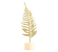 Hoja de ginkgo de hierro hecha a mano para escultura para decoración de interiores, sala de estar, dormitorio, espacio de trabajo, pieza de arte moderno (C)