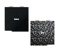 Hoja de impresión en bruto de 184 mm, patrón de piedra de fibra de carbono para PETG, ABS, PC, DAD, resistente al calor, fácil mantenimiento, cara PEI complementaria para ABS, nailon, PC