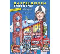 ATELIER COLOR Estación de bomberos con la brigada y el juego juguete creativos de papel para niños 5+ años para recortar, manualidades, jugar con modelo 3D maquetas