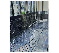 Hoja de metal perforada de acero inoxidable preforada para ventilación y decoración, agujero de 8 mm, 0,3 mm de grosor (15 x 380 cm)