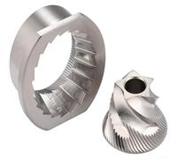 Hoja de molienda cónica de 48 mm de repuesto de acero inoxidable compatible con máquinas automáticas de espresso diseñadas para entornos profesionales