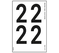 Hoja de números de 2 a 23 mm de altura de 300 x 200 mm, vinilo autoadhesivo