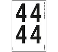 Hoja de números de 4 a 13 mm de altura de 300 x 200 mm, vinilo autoadhesivo