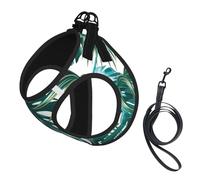 Hoja de Palma de la Selva Tropical,Arnés para Mascotas, arnés Reflectante Ajustable para Perros,M