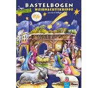 ATELIER COLOR Belén de Navidad para niños 6 años con figuras y juego de juguetes de papel modelo 3D para construir el establo