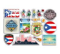 Hoja de pegatinas A5 Puerto Rico Vinilo Pegatinas - Country Landmarks Holiday Stamp Summer Map Flag Travel City Luggage Scrapbooking #79025