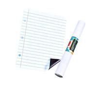 Hoja de pizarra blanca forrada para aula, tablero de escritura con espacio rayado de 1.38 pulgadas y almacenamiento flexible, paquete de 2 para matemáticas y notas, tablero de enseñanza grande rayado