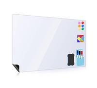 Hoja de pizarra blanca magnética autoadhesiva para borrar en seco con marcadores borrador y imanes - oficina hogar escuela pared vidrio escritura suave fácil instalar limpiar