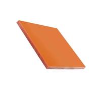 Hoja de plástico fenólico Lámina laminada eléctrica de resina fenólica for interiores, color naranja y rojo, grosor 1 mm a 20, unidad(200x200x1mm)