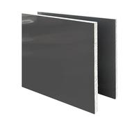 Hoja de plástico rígido de PVC, Tamaños múltiples grises de hoja de plástico rígido de PVC 3 mm(200mm x 200mm)