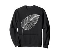 Hoja de Plátano Arte Lineal Amante Plantas Sudadera