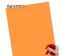 Hoja de plexiglás acrílico transparente fluorescente naranja de 0,3 cm de grosor, tamaño 30,5 x 20,3 cm, plexiglás de plástico para manualidades y más