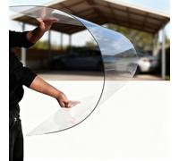 Hoja de policarbonato for techos con protección UV for invernadero, cochera, cubierta de patio, panel de PC transparente de 1 mm, aislamiento térmico y acústico, resistente a la intemperie(0.5x10m)