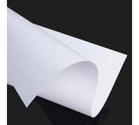 Hoja De PP Negra/Blanco Mate 400x600mm -2 Unid Paneles Plástico Escarchado Espesor 0.3-2mm Láminas Polipropileno Para DIY Manualidades Maquetas Prototipos Corte Láser Divisores(White,Thick:1mm)