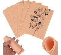 Hoja de práctica de tatuaje en blanco de 2 mm, 20 piezas de 7 x 5.5 pulgadas, hoja de práctica de tatuajes para principiantes y artistas experimentados, suministros de tatuaje