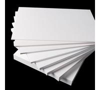 Hoja de PVC Tablero de PVC rígido Panel rígido de plástico sólido Tablero de cloruro de polivinilo Blanco for fabricación de modelos, espesor 10 mm-30 mm(100x100x12mm)