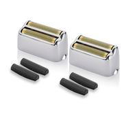 Hoja de repuesto para maquinilla de afeitar de 2 piezas y cuchillas compatibles con BaBylissPRO Double FXFS2 Reemplazo de hoja de metal para maquinilla de afeitar (plata-2 piezas)