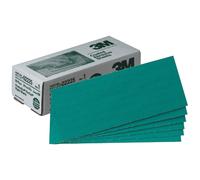 Hoja de resina de produccin de 3M Green Corps 02225 80 Grado 3 2/3 en x 9 en 100 hojas por cartn