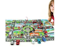 Hoja de ruta infantil - Alfombras de juegos de tráfico - Tarra de estacionamiento de estacionamiento de la carretera de la ciudad y las alfombras de tráfico aprenden y diviértete P