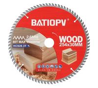 Hoja de sierra circular de 254 x 30 mm con 80 dientes, cortes precisos para madera, aglomerado, contrachapado, madera dura, sierra tronzadora, circular de mesa, para Bosch, Makita, Dewalt