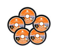 Hoja de sierra circular HSS de 2 pulgadas - BRSCHNITT 5 unidades 72T 10 mm discos de corte para cortar madera, cobre, aluminio, plástico y metal suave