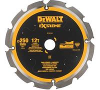 Hoja de sierra DeWALT para fibrocemento y tableros laminados, 250 x 30 mm, 12 dientes DT1474