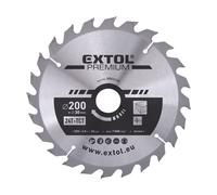 EXTOL PREMIUM Hoja de sierra circular con hojas de metal duro, 200 x 2,2 x 30 mm, 24T