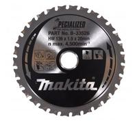 Hoja de sierra MAKITA acero SPECIALIZED 136x1,5x20 mm 30 dientes B-33526