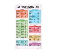 Hoja de trucos magnética para freidora de aire, tarjetas de recetas de freidora de aire, accesorios para freidora de aire, tiempos de cocción, tiempo y temperatura, guía de referencia rápida para