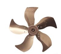 Hoja de ventilador de 14 pulgadas, 14/18 pulgadas de aluminio doméstico de 5 aspas con base de cubierta de tuerca para reemplazo (14 pulgadas)