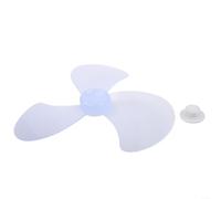 Hoja de ventilador de plástico de 16 pulgadas con tres hojas y cubierta de tuerca diseñada para ventiladores de suelo de pie y ventiladores de escritorio piezas de repuesto (hoja de ventilador +