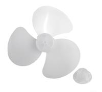 Hoja de ventilador de repuesto de 16 pulgadas, diseño de 3 hojas, para mesa de pie, ventilador de pared, plástico PP, transparente, blanco, negro, bajo ruido, resistente a altas temperaturas (blanco)