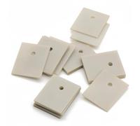 Hoja fina de cerámica de nitruro de aluminio con agujeros - Placa de sustrato aislante de alta conductividad térmica (100 piezas)(17mmx22mmx0.6mm)