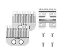 Hoja fina y hoja mediana compatible con Oster Fast Feed 076023 y Salon Pro Clippers 076830 cuchillas de repuesto (hoja fina + hoja mediana, 2 unidades)