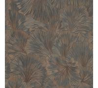 Erismann Lujoso Hoja Papel Metálico Exótico Vinilo con Textura Gris 10373-47