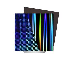 Hoja H1H Texturizada de Doble Cara de 310x310 Mm, Raya de Arco Iris Flexible+Placa de Construcción Magnética Phantom H1H para CR-10 CR-10S