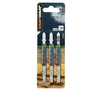 Hoja metálica dentada T144 DF (Tableros de partículas revestidos, 3 pzs., Vástago en T)