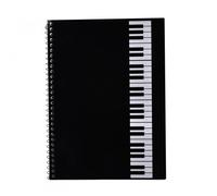 Hoja MúSica PortáTil Espiral 50 PáGinas MúSica Manuscrito Libro 26 X 19 Cm Cubierta De Papel Kraft Negro MúSica En Blanco Adecuado Para Programas De MúSica Y Artistas Musicales
