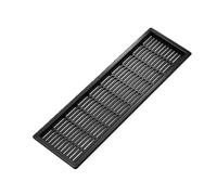 Hoja perforada de ventilación 67 * 230mm, placa web de rejilla de ventilación de Material ABS for gabinete y guardarropa 1 pieza(Black)