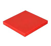 Hoja roja de UHMWPE 100x100 mm, 3-30 mm de espesor Placa de plástico UPE resistente al desgaste Baja fricción for piezas de mecanizado CNC Espaciadores de maquinaria Almohadillas deslizantes(20mm)